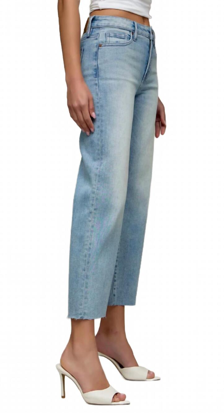NEW HIDDEN ella cropped classic straight jean in medium wash